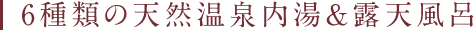 6種の天然温泉露天風呂